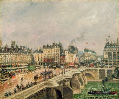 Pont Neuf, Effect van Regen, 1903 door Camille Jacob Pissarro